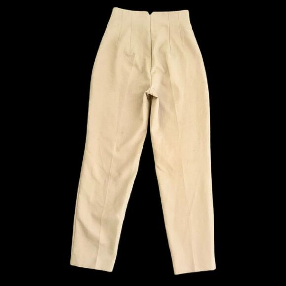 Zara High Waisted Cropped Camel Trouser Pants Women's Size XS - Picture 3 of 6